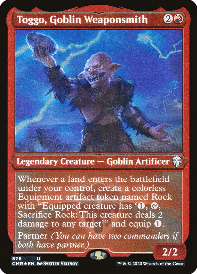 Toggo, Goblin Weaponsmith (Etched) [Commander Legends] | Tables and Towers