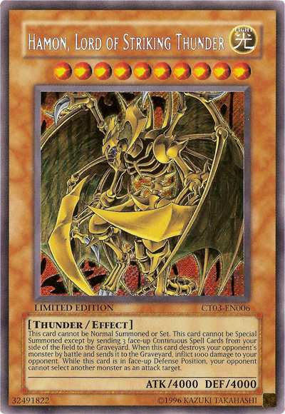 Hamon, Lord of Striking Thunder [CT03-EN006] Secret Rare | Tables and Towers