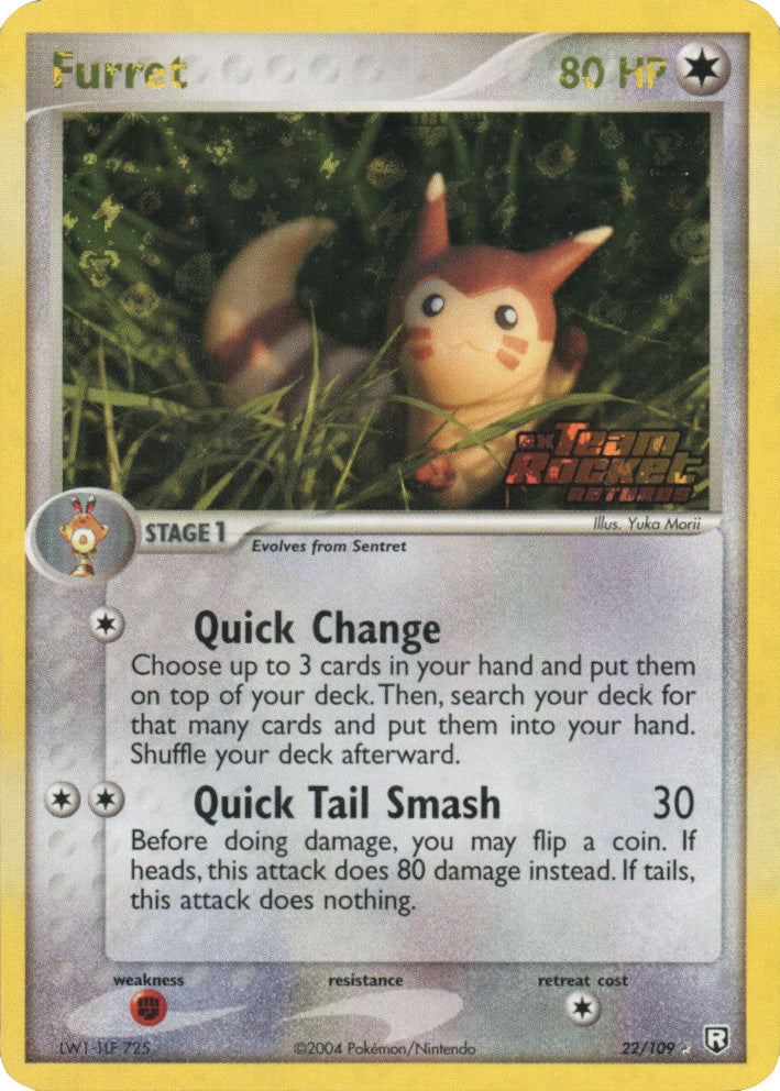 Furret (22/109) (Stamped) [EX: Team Rocket Returns] | Tables and Towers