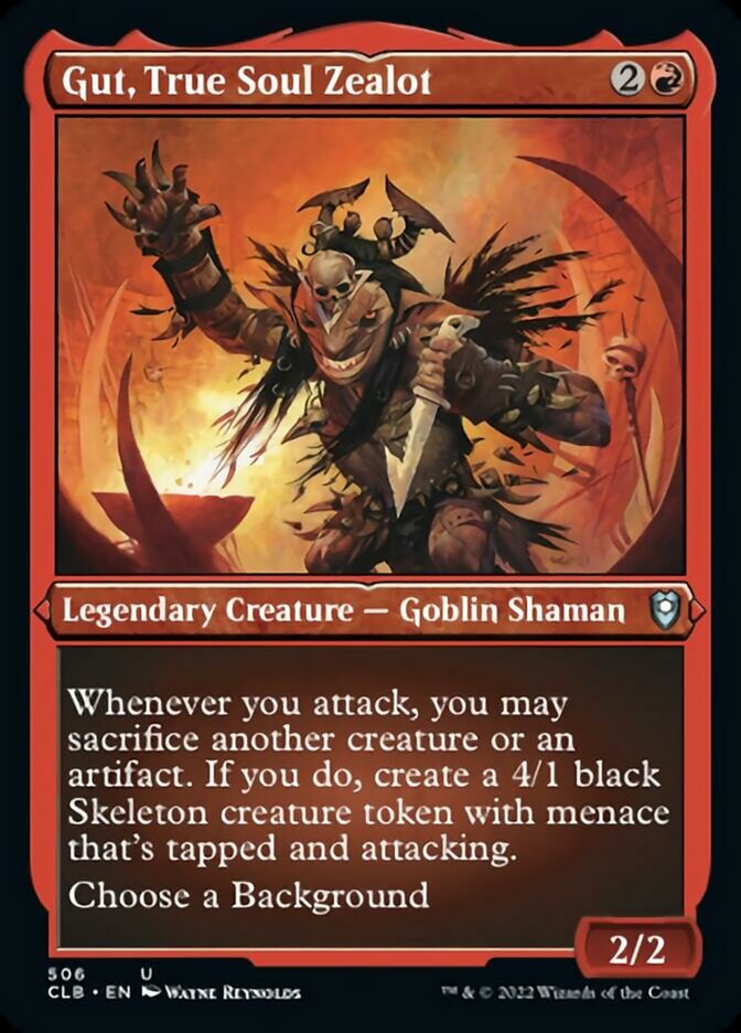 Gut, True Soul Zealot (Foil Etched) [Commander Legends: Battle for Baldur's Gate] | Tables and Towers