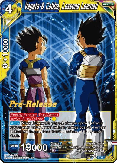 Vegeta & Cabba, Lessons Learned (BT15-147) [Saiyan Showdown Prerelease Promos] | Tables and Towers