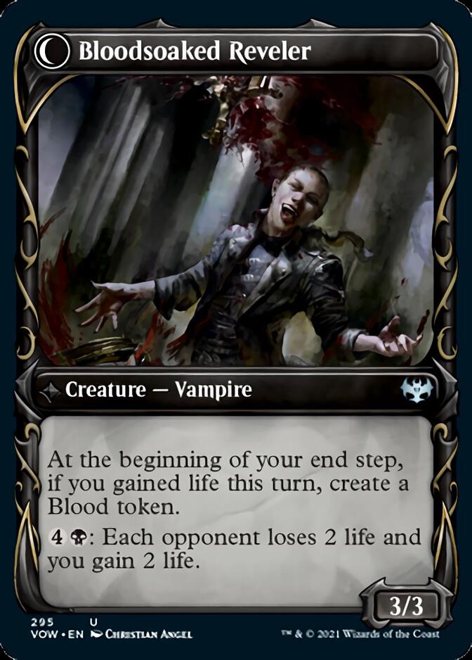 Restless Bloodseeker // Bloodsoaked Reveler (Showcase Fang Frame) [Innistrad: Crimson Vow] | Tables and Towers