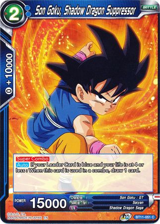 Son Goku, Shadow Dragon Suppressor (BT11-051) [Vermilion Bloodline] | Tables and Towers