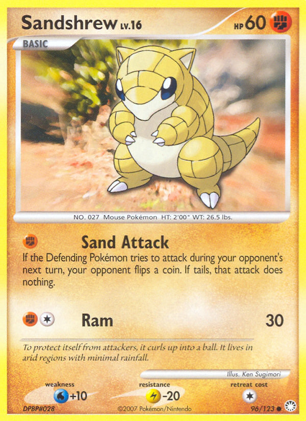 Sandshrew (96/123) [Diamond & Pearl: Mysterious Treasures] | Tables and Towers