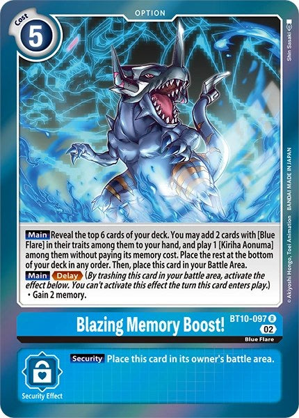 Blazing Memory Boost! [BT10-097] [Revision Pack Cards] | Tables and Towers