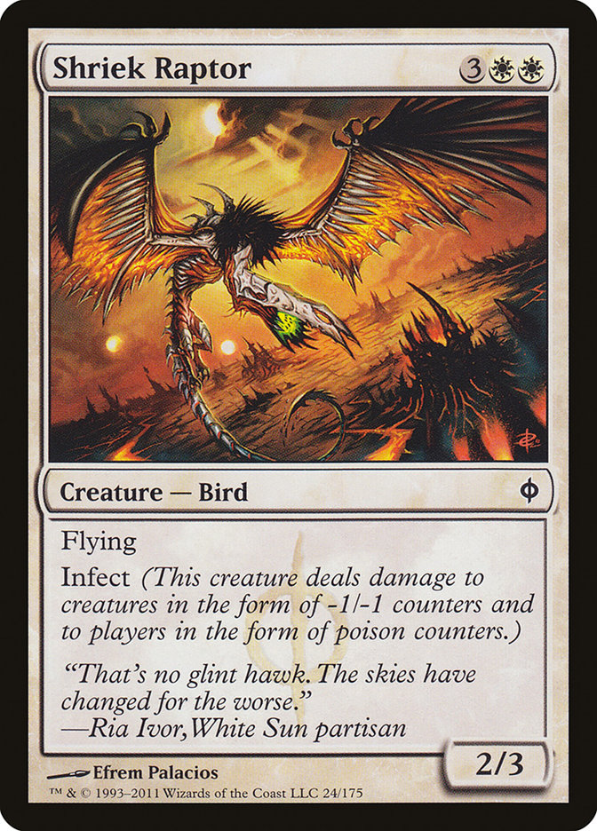 Shriek Raptor [New Phyrexia] | Tables and Towers