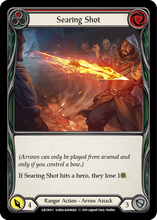 Searing Shot (Red) [ARC069-C] (Arcane Rising)  1st Edition Rainbow Foil | Tables and Towers