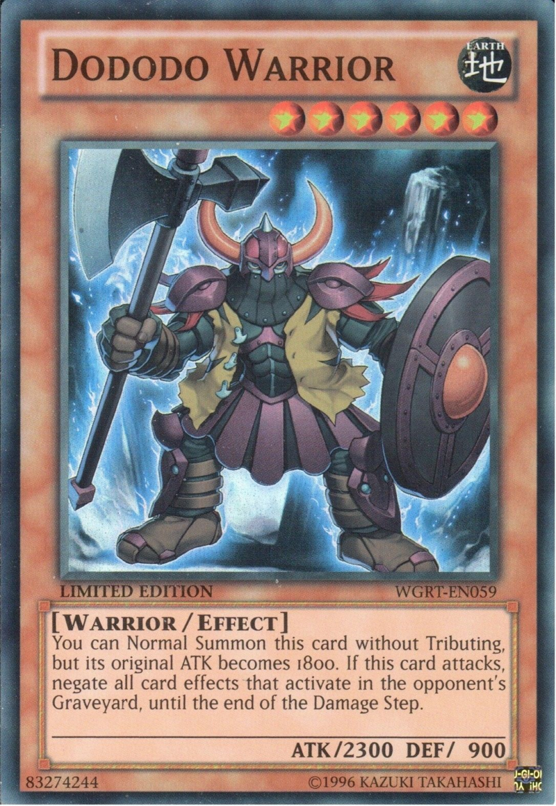 Dododo Warrior [WGRT-EN059] Super Rare | Tables and Towers