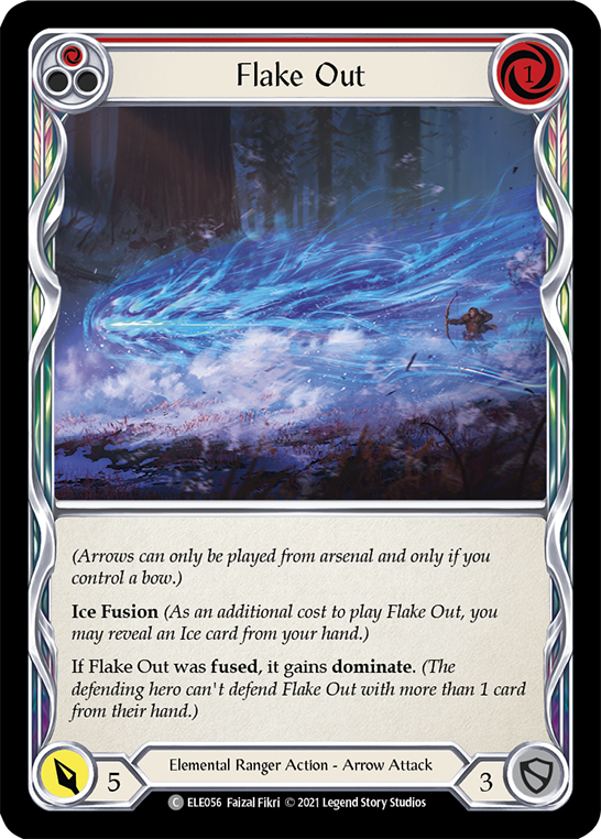 Flake Out (Red) [ELE056] (Tales of Aria)  1st Edition Rainbow Foil | Tables and Towers