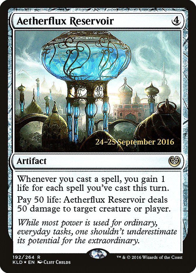 Aetherflux Reservoir [Kaladesh Prerelease Promos] | Tables and Towers