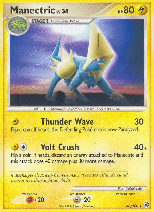 Manectric (40/100) [Diamond & Pearl: Majestic Dawn] | Tables and Towers