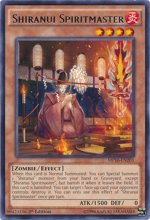 Shiranui Spiritmaster [MP16-EN201] Rare | Tables and Towers