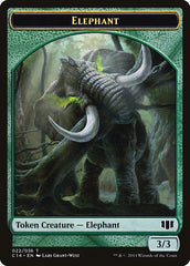 Elephant // Elf Warrior Double-Sided Token [Commander 2014 Tokens] | Tables and Towers