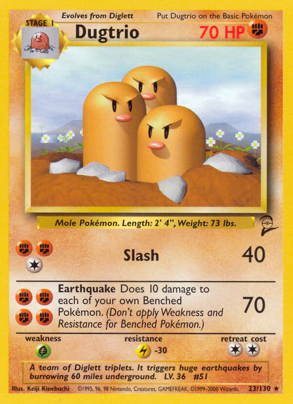 Dugtrio (23/130) [Base Set 2] | Tables and Towers