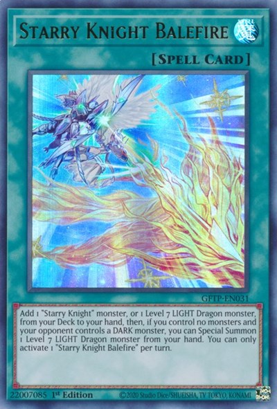 Starry Knight Balefire [GFTP-EN031] Ultra Rare | Tables and Towers