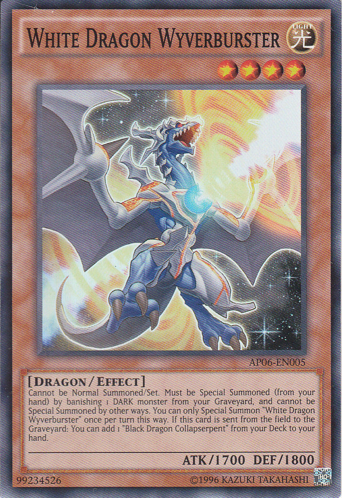 White Dragon Wyverburster [AP06-EN005] Super Rare | Tables and Towers