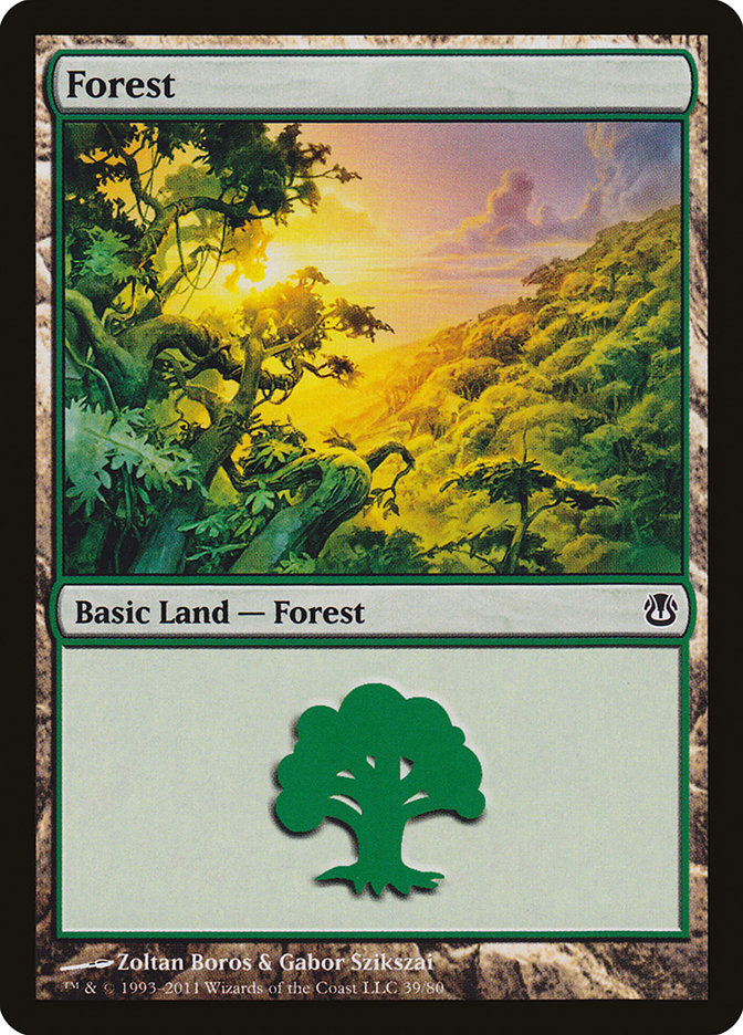 Forest (39) [Duel Decks: Ajani vs. Nicol Bolas] | Tables and Towers