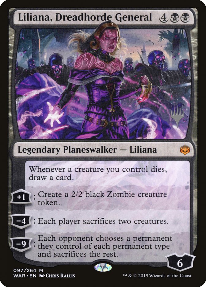 Liliana, Dreadhorde General (Promo Pack) [War of the Spark Promos] | Tables and Towers