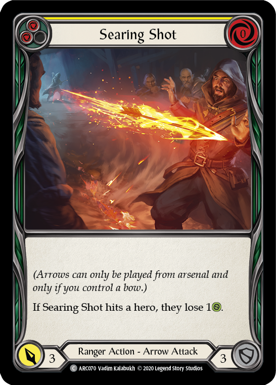 Searing Shot (Yellow) [U-ARC070] (Arcane Rising Unlimited)  Unlimited Rainbow Foil | Tables and Towers