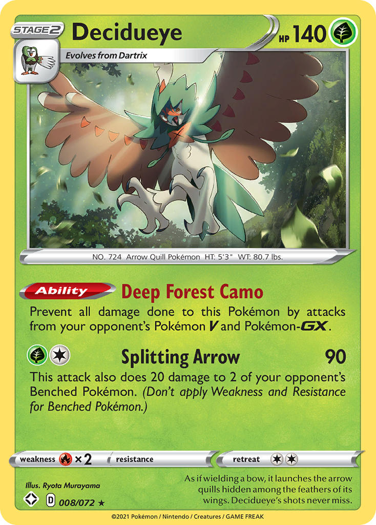 Decidueye (008/072) [Sword & Shield: Shining Fates] | Tables and Towers