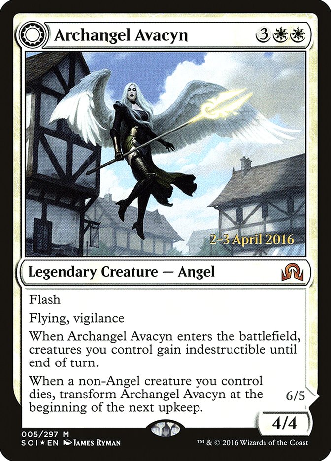 Archangel Avacyn // Avacyn, the Purifier [Shadows over Innistrad Prerelease Promos] | Tables and Towers