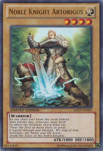 Noble Knight Artorigus (GAOV-ENSP1) [GAOV-ENSP1] Ultra Rare | Tables and Towers