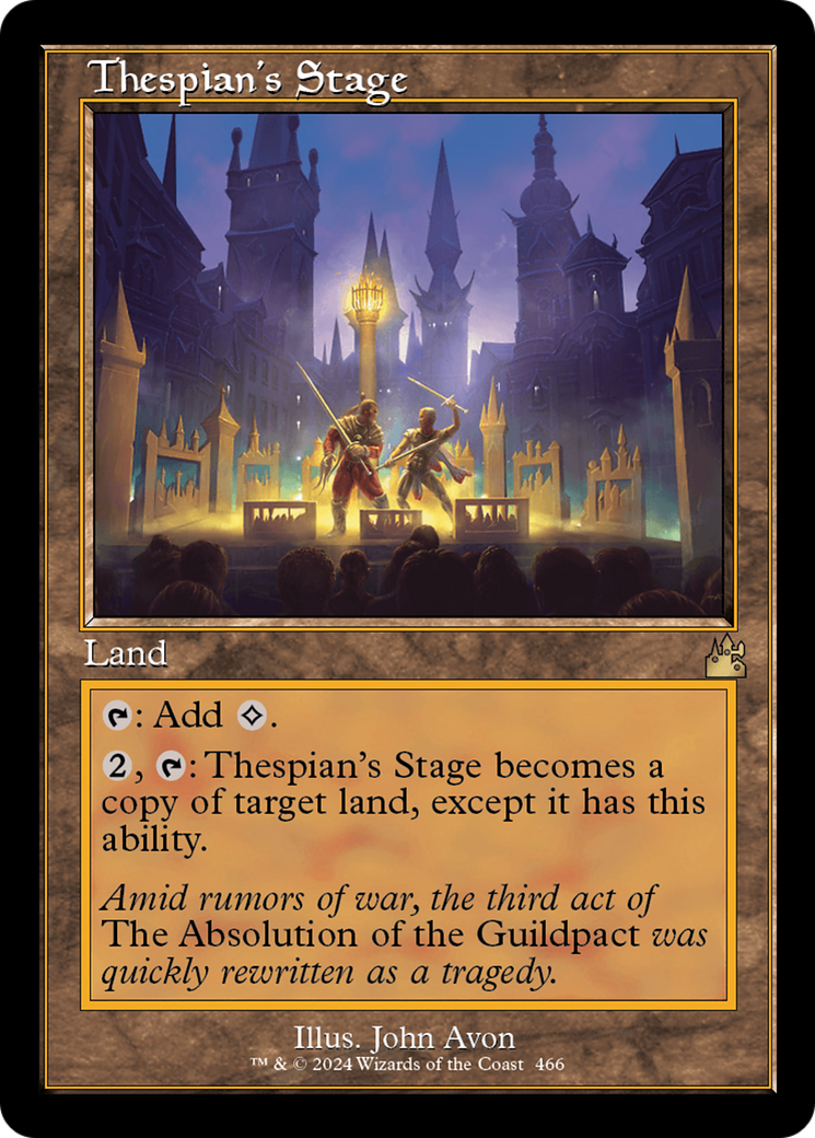 Thespian's Stage (Retro Frame) [Ravnica Remastered] | Tables and Towers