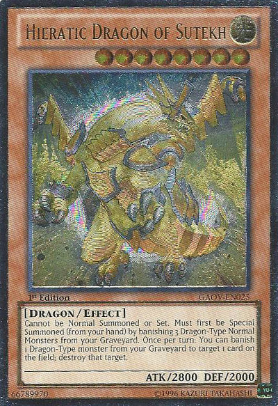 Hieratic Dragon of Sutekh [GAOV-EN025] Ultimate Rare | Tables and Towers