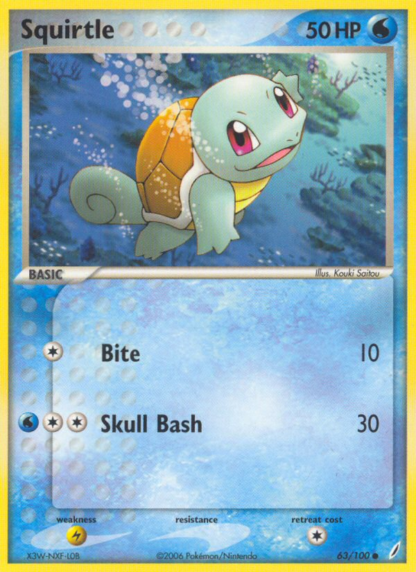 Squirtle (63/100) [EX: Crystal Guardians] | Tables and Towers