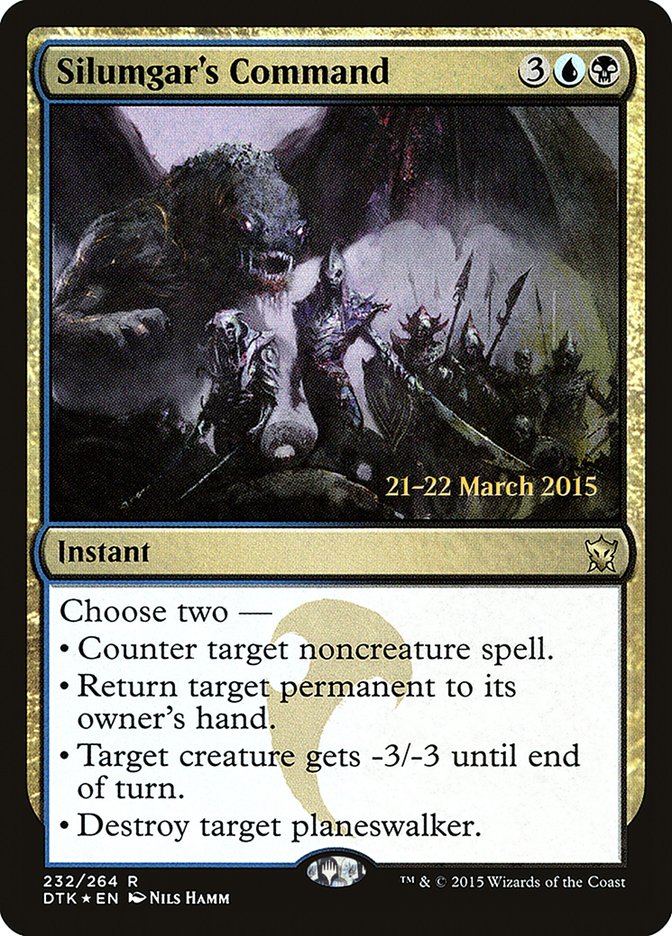 Silumgar's Command [Dragons of Tarkir Prerelease Promos] | Tables and Towers