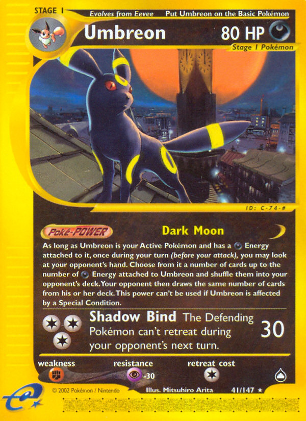 Umbreon (41/147) [Aquapolis] | Tables and Towers