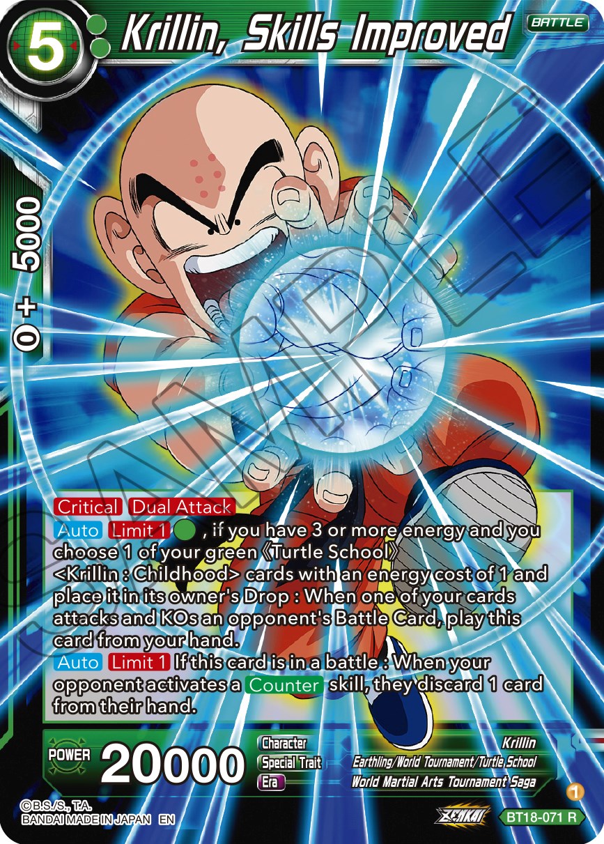 Krillin, Skills Improved (BT18-071) [Dawn of the Z-Legends] | Tables and Towers