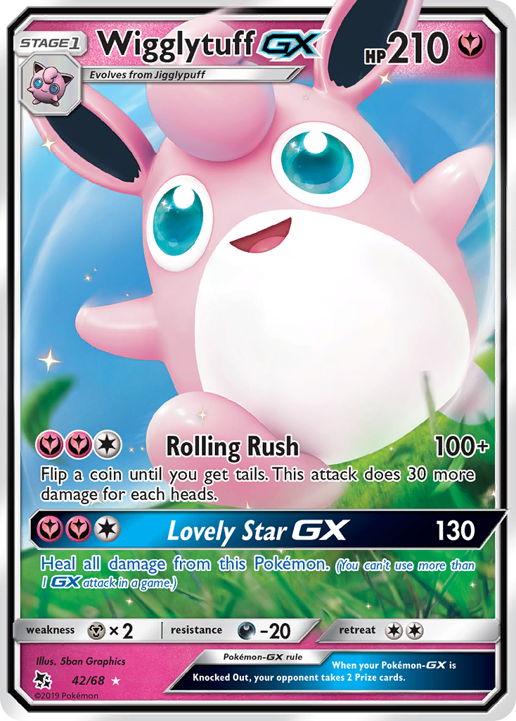 Wigglytuff GX (42/68) [Sun & Moon: Hidden Fates] | Tables and Towers