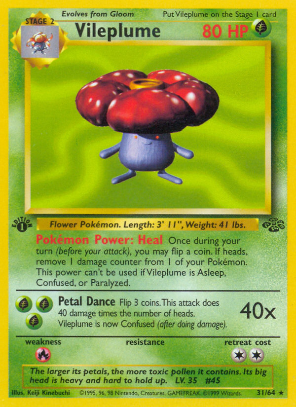 Vileplume (31/64) [Jungle 1st Edition] | Tables and Towers