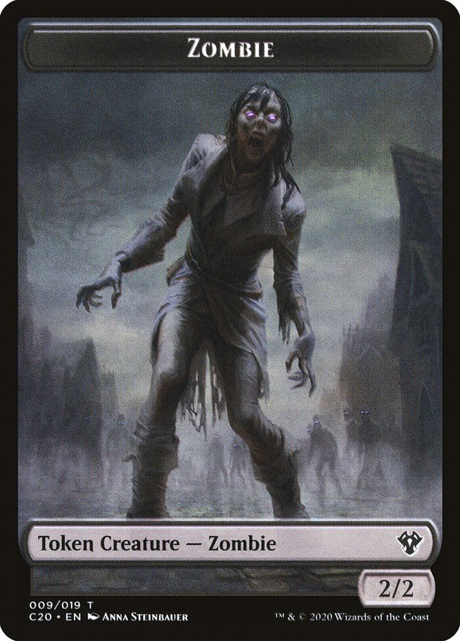 Human Soldier (003) // Zombie Double-Sided Token [Commander 2020 Tokens] | Tables and Towers