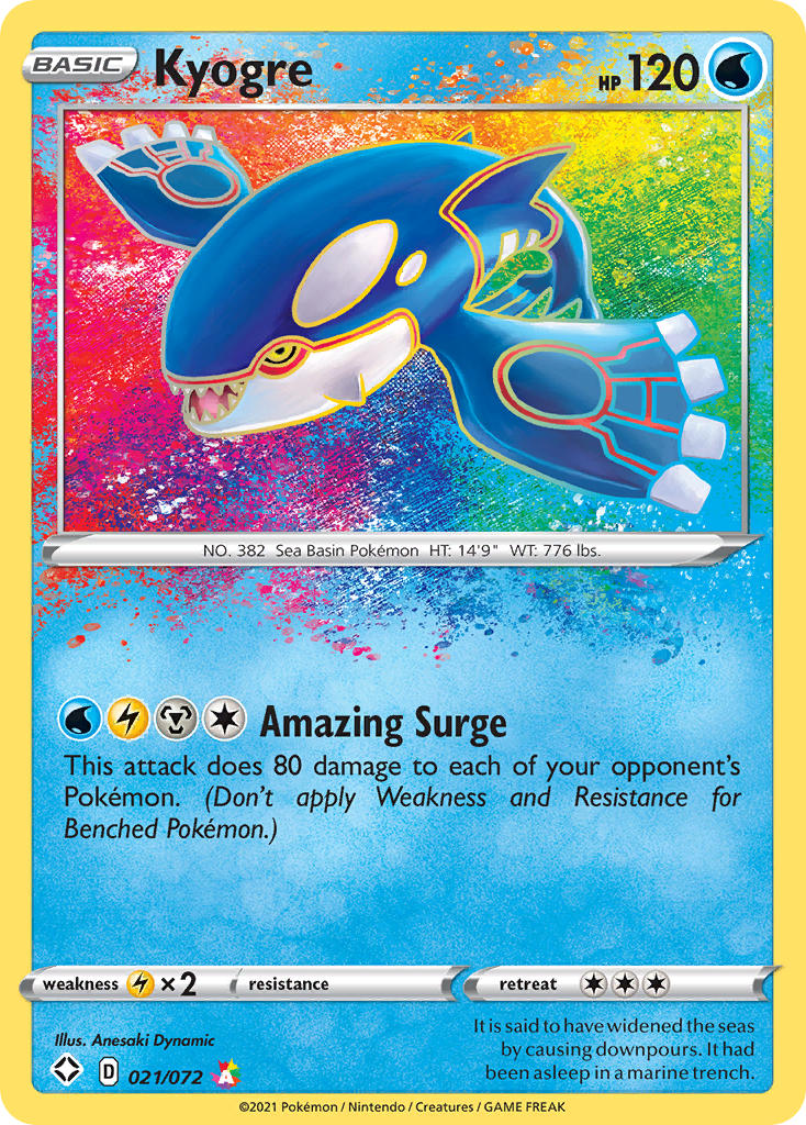 Kyogre (021/072) [Sword & Shield: Shining Fates] | Tables and Towers