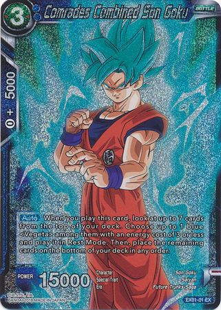 Comrades Combined Son Goku (Foil) (EX01-01) [Mighty Heroes] | Tables and Towers