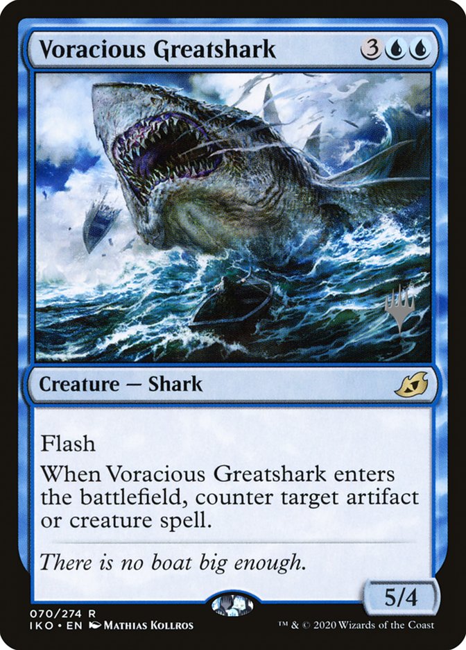 Voracious Greatshark (Promo Pack) [Ikoria: Lair of Behemoths Promos] | Tables and Towers