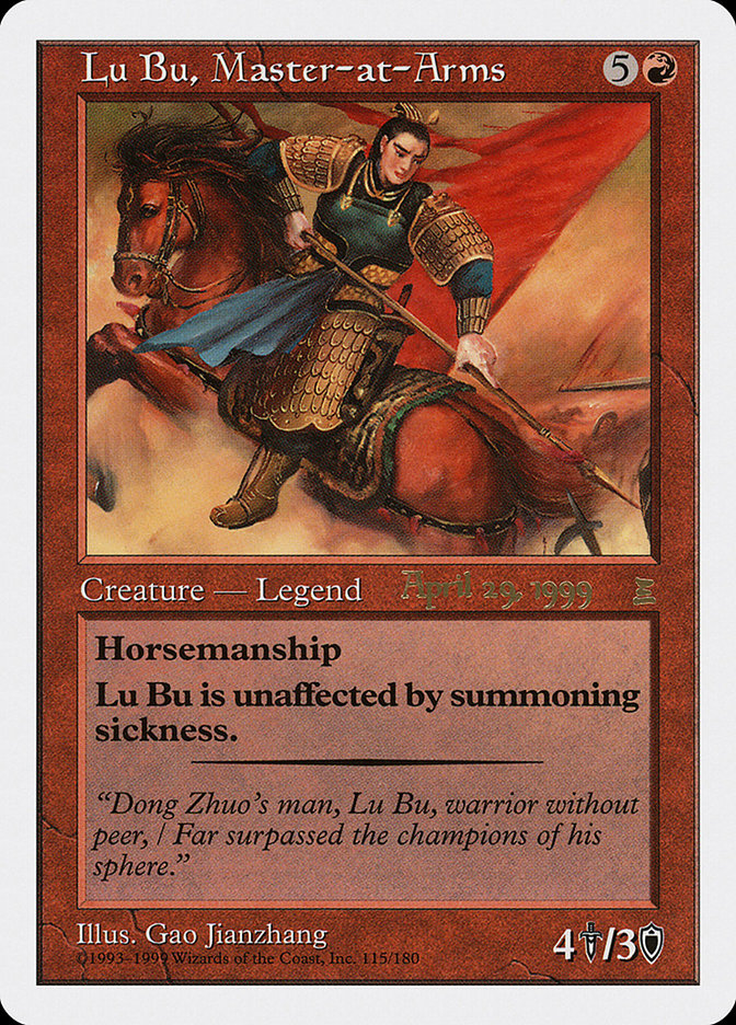 Lu Bu, Master-at-Arms (April 29, 1999) [Portal Three Kingdoms Promos] | Tables and Towers