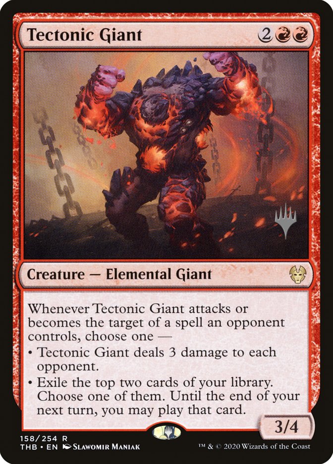 Tectonic Giant (Promo Pack) [Theros Beyond Death Promos] | Tables and Towers