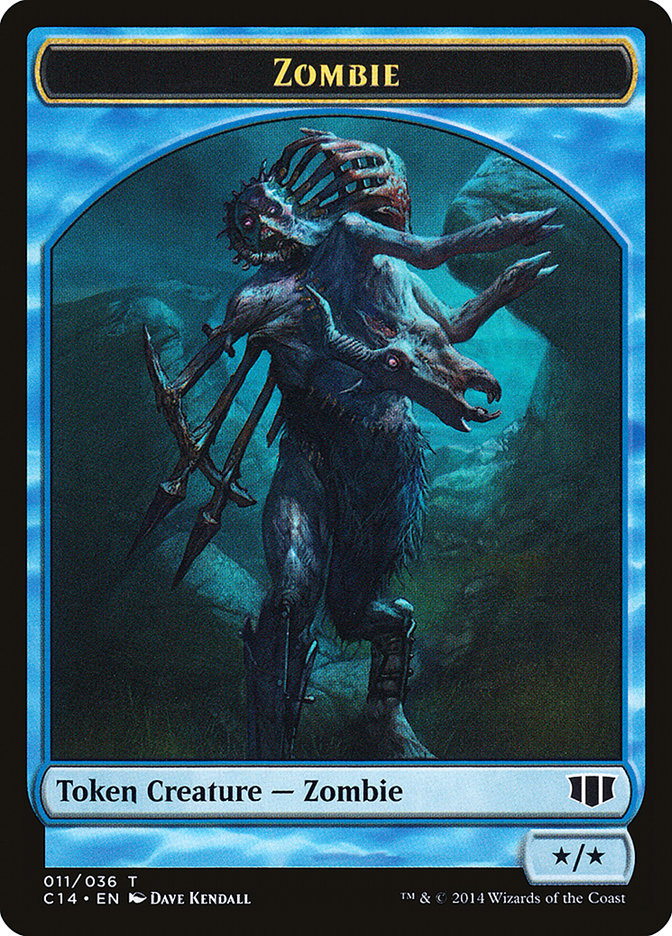 Kraken // Zombie (011/036) Double-Sided Token [Commander 2014 Tokens] | Tables and Towers