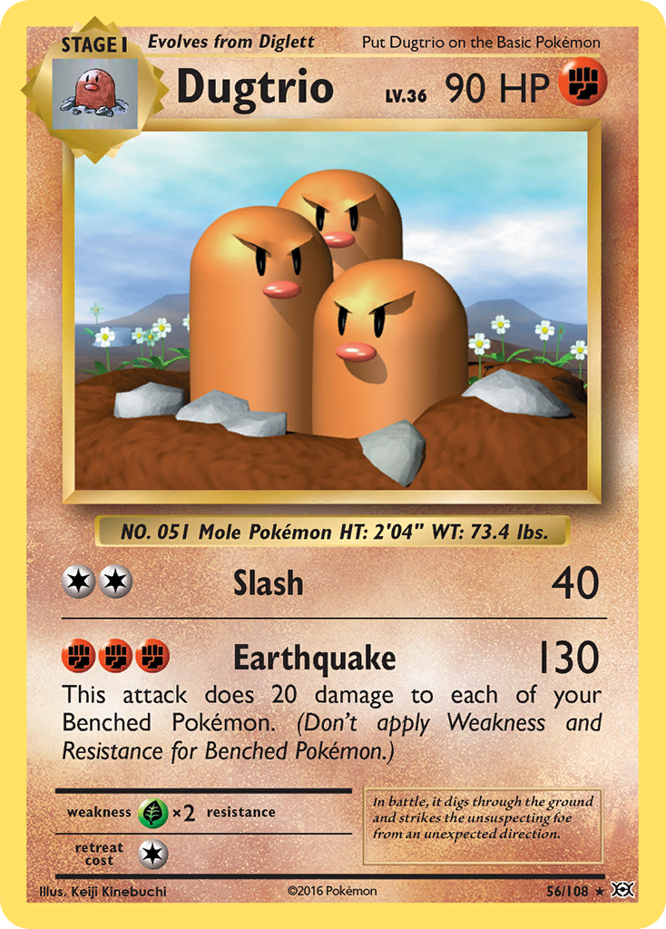 Dugtrio (56/108) [XY: Evolutions] | Tables and Towers