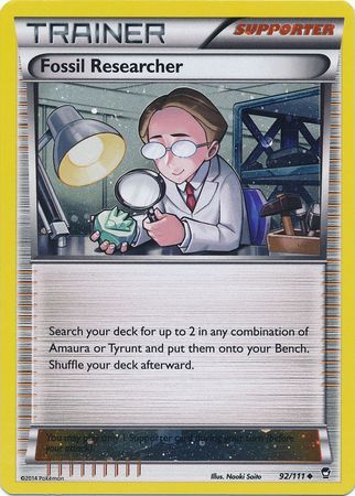 Fossil Researcher (92/111) (Cosmos Holo) [XY: Furious Fists] | Tables and Towers