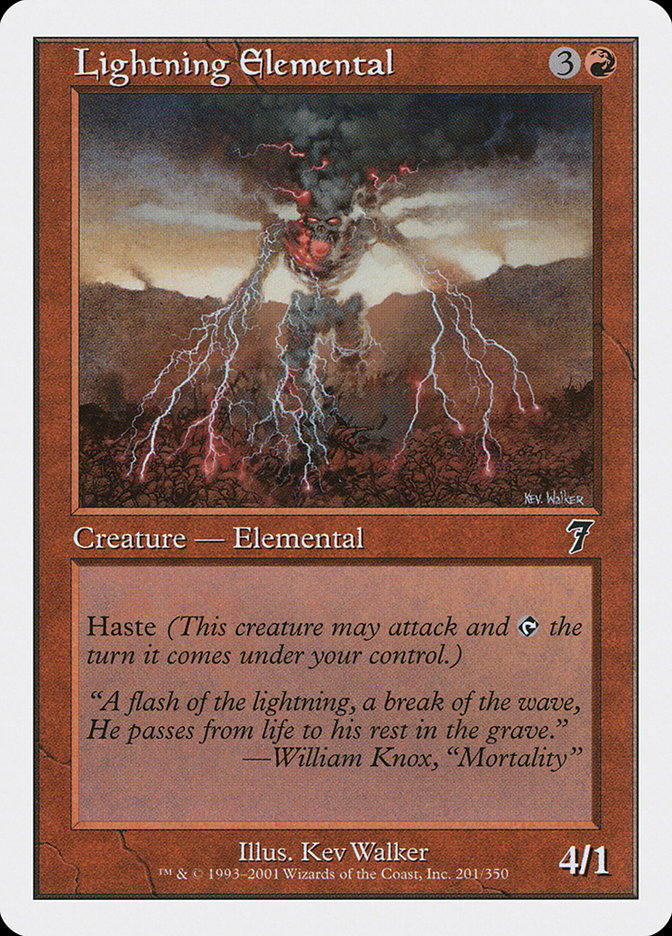 Lightning Elemental [Seventh Edition] | Tables and Towers