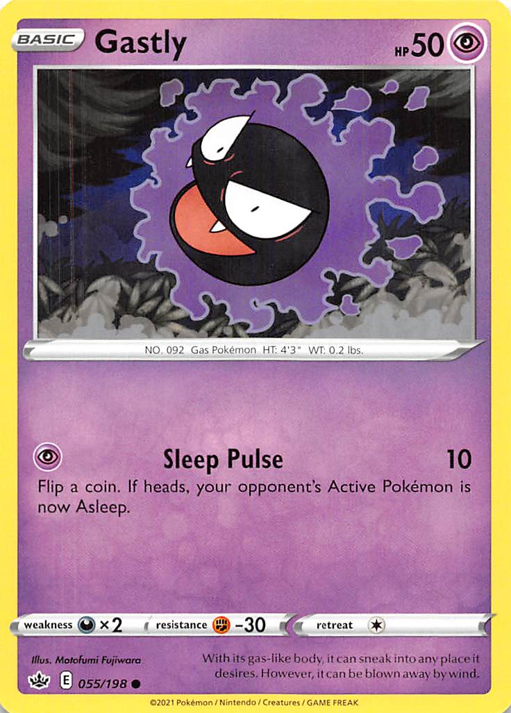 Gastly (055/198) [Sword & Shield: Chilling Reign] | Tables and Towers