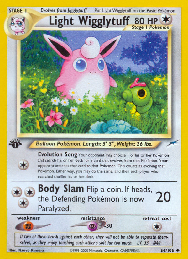 Light Wigglytuff (54/105) [Neo Destiny 1st Edition] | Tables and Towers