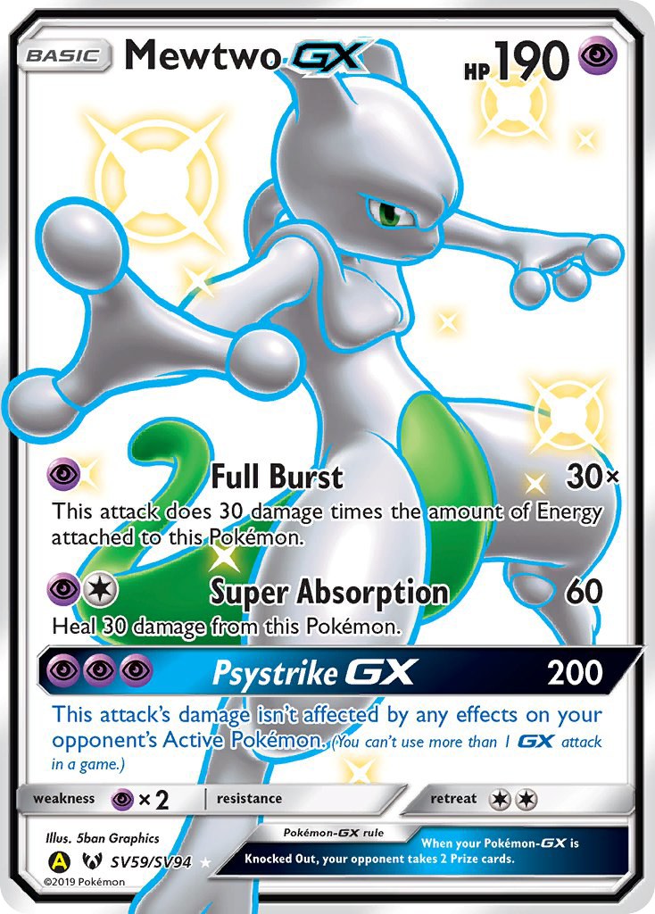 Mewtwo GX (SV59/SV94) [Sun & Moon: Hidden Fates - Shiny Vault] | Tables and Towers