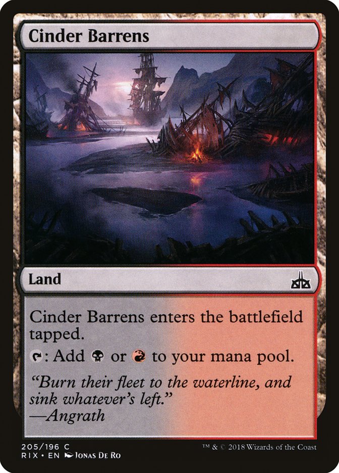 Cinder Barrens [Rivals of Ixalan] | Tables and Towers