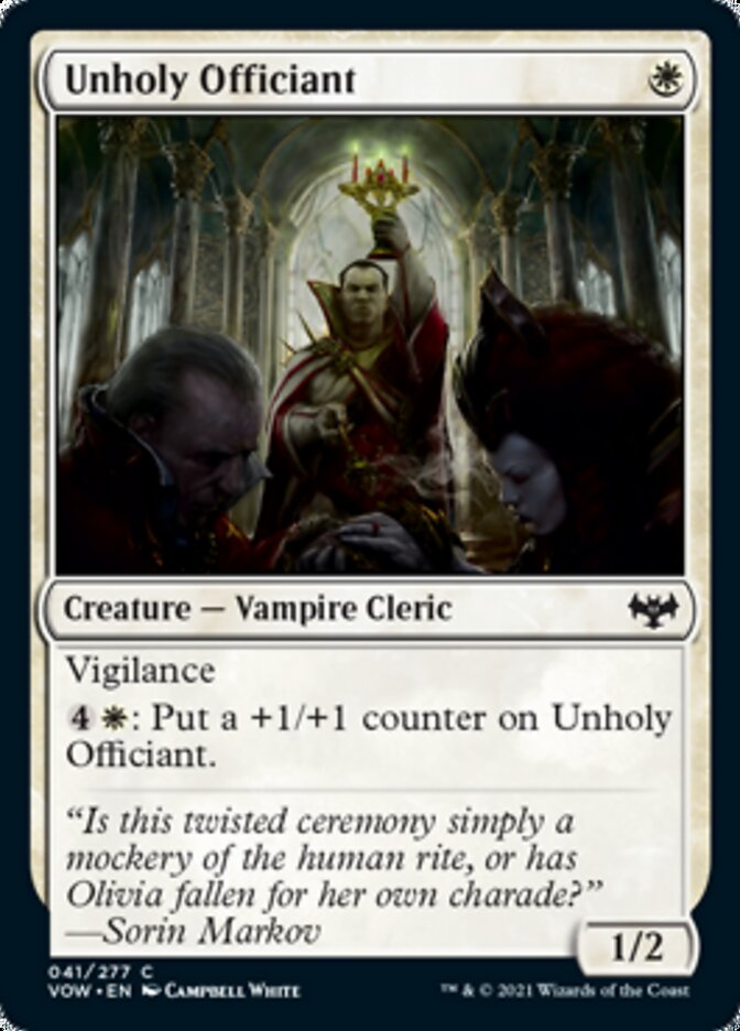 Unholy Officiant [Innistrad: Crimson Vow] | Tables and Towers