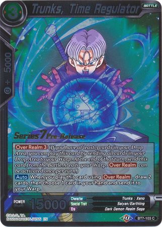 Trunks, Time Regulator (BT7-103_PR) [Assault of the Saiyans Prerelease Promos] | Tables and Towers